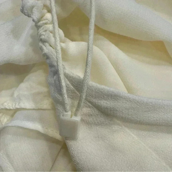 Zara trafaluc collection ivory halter top open tie back fully lined size large - Picture 6 of 12